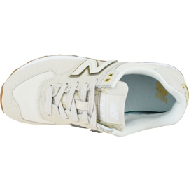 New Balance W WL574SOA skor beige 2