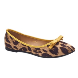 Leopard loafers ballerinas HH17 brun 1
