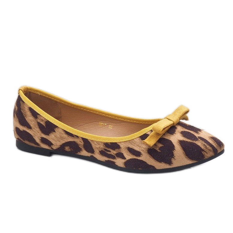 Leopard loafers ballerinas HH17 brun 1