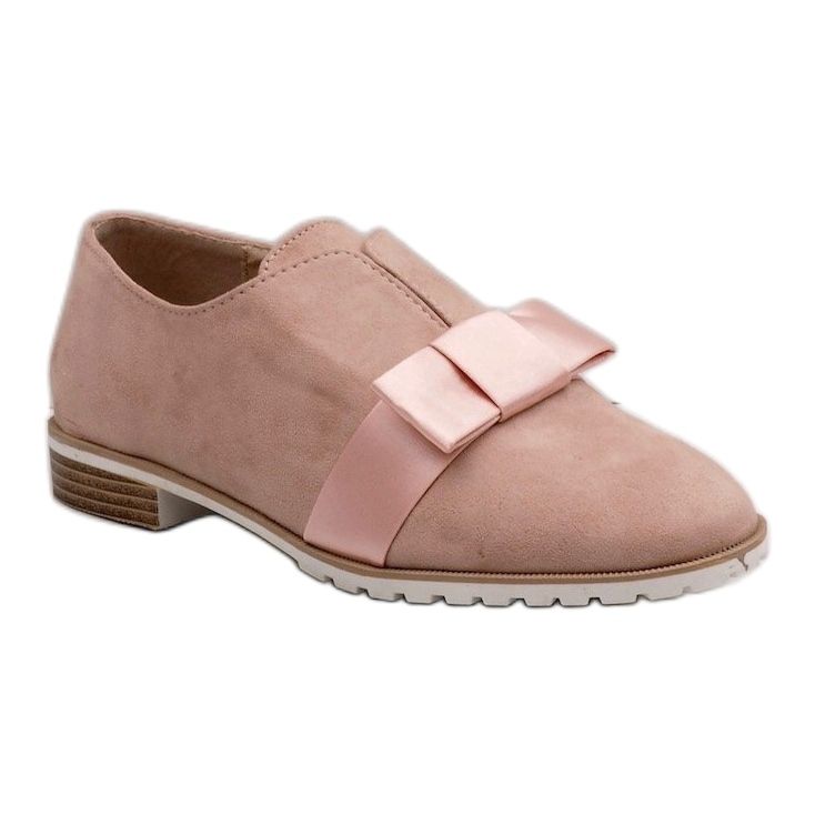 Rosa slip-on skor med rosett 1284-20 1