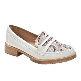 Vita ballerina-loafers för djur 20-339MO 1