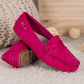 Goodin Klassiska textil loafers rosa 1