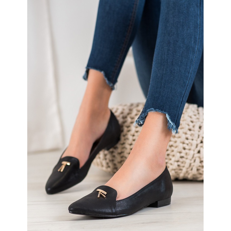 Goodin Glänsande svarta Ballerinor 2