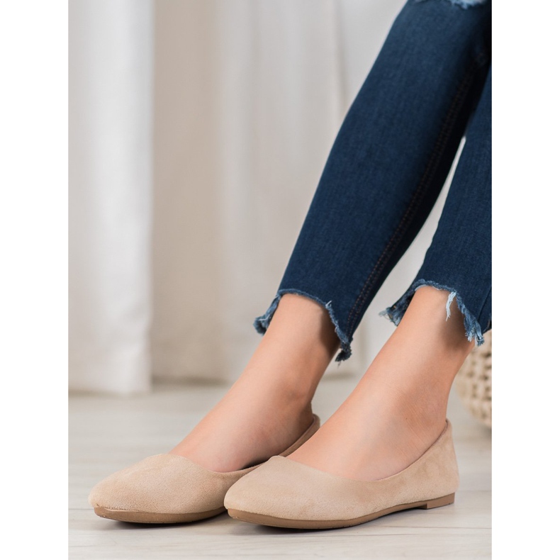 SHELOVET Bekväma ballerinor brun 1