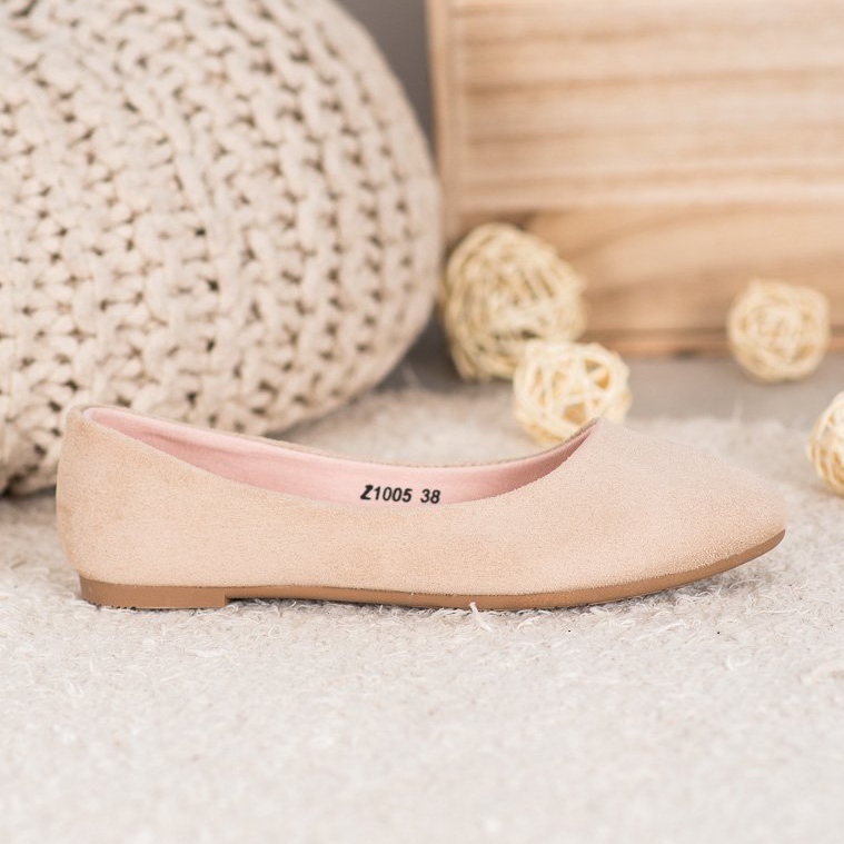 SHELOVET Bekväma ballerinor brun 2