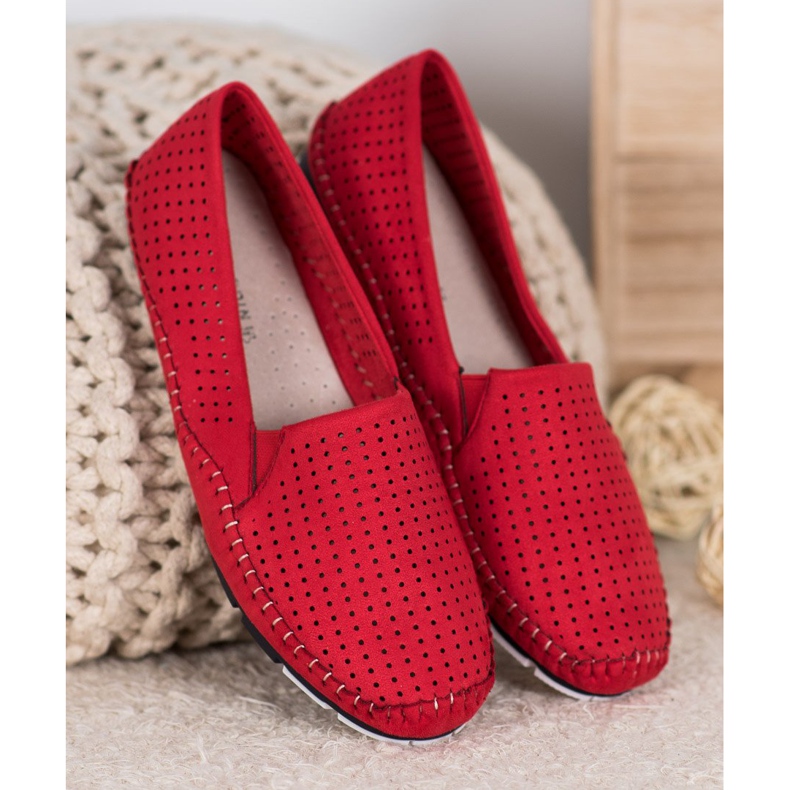 Goodin Openwork Slip On Shoes röd 2