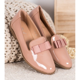 Fama Lackade herrar med en rosett brun 2