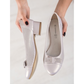 Goodin Openwork pumpar med en rosett mångfärgad rosa 1