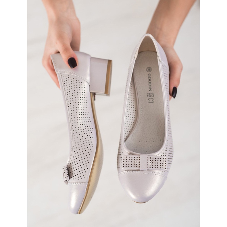 Goodin Openwork pumpar med en rosett mångfärgad rosa 1