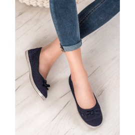 SHELOVET Openwork ballerinor blå 1