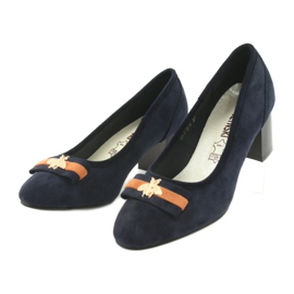 M.Daszyński Marinblå pumpar för damer Mucha Daszyński SA173 3