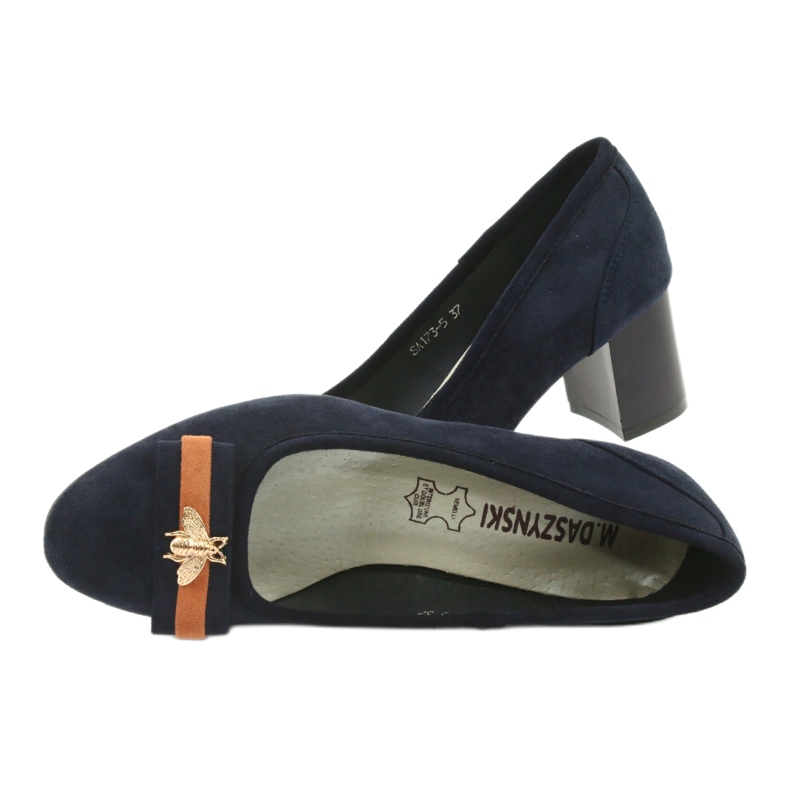 M.Daszyński Marinblå pumpar för damer Mucha Daszyński SA173 5