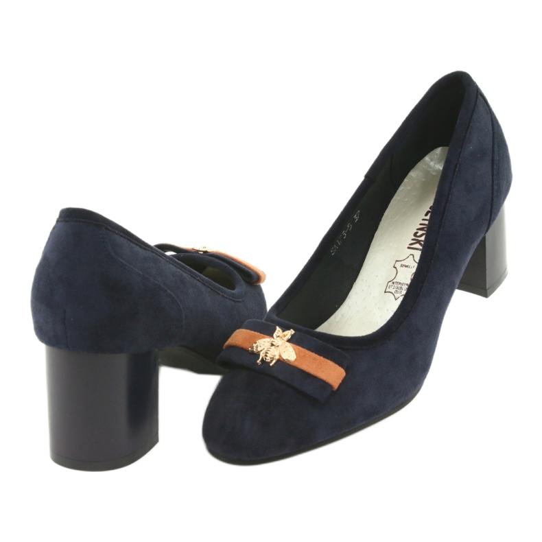 M.Daszyński Marinblå pumpar för damer Mucha Daszyński SA173 4