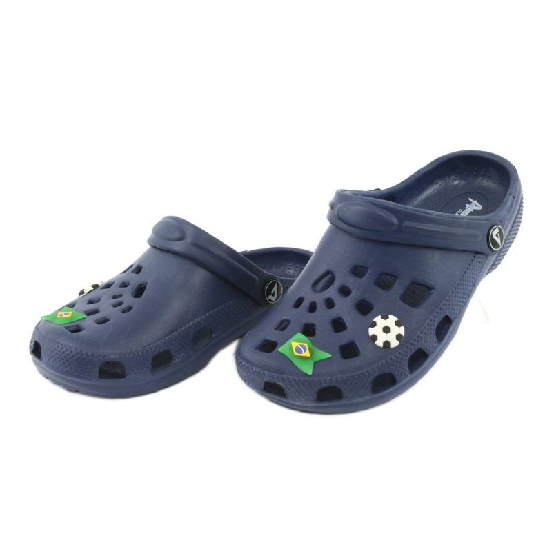 American Club Amerikanska kroks barntofflor marinblå 4