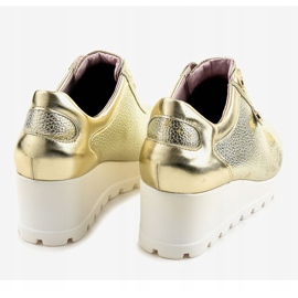 Golden Trendy Wedge Sneakers JFL662-2 gyllene 2