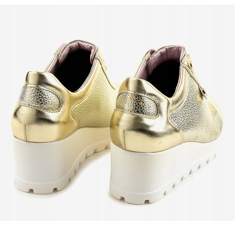 Golden Trendy Wedge Sneakers JFL662-2 gyllene 2