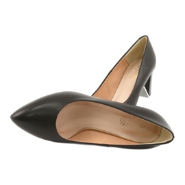 Svart läder högklackat pumpar Espinto 890/1 5