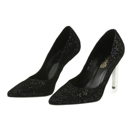 Läderpumpar på Szpilka 497 Black Espinto svart 3