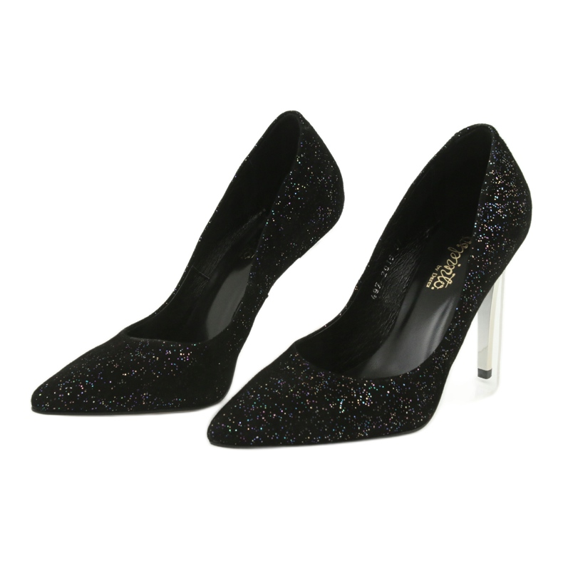 Läderpumpar på Szpilka 497 Black Espinto svart 3