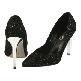 Läderpumpar på Szpilka 497 Black Espinto svart 4