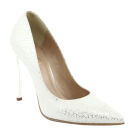 Pumpar på en silverstift Espinto 391/63 vit grå 1