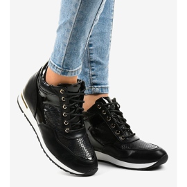 Svarta wedge sneakers S0075-1 2