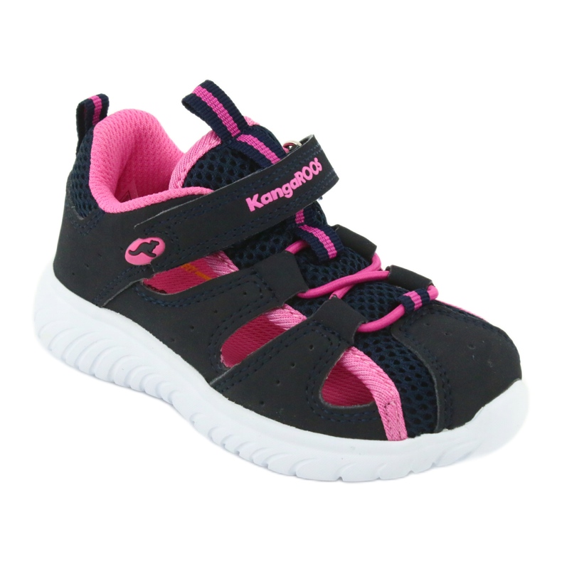 Kardborre sandaler KangaRoos 02058 dk marinblå rosa 1