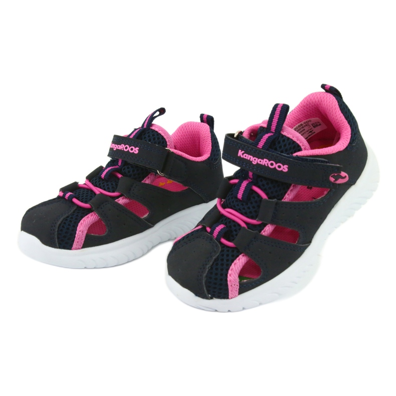 Kardborre sandaler KangaRoos 02058 dk marinblå rosa 3