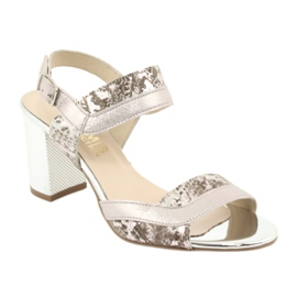 Sandaler på Gamis 3942 -inlägget beige rosa silver- 1