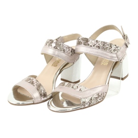 Sandaler på Gamis 3942 -inlägget beige rosa silver- 3