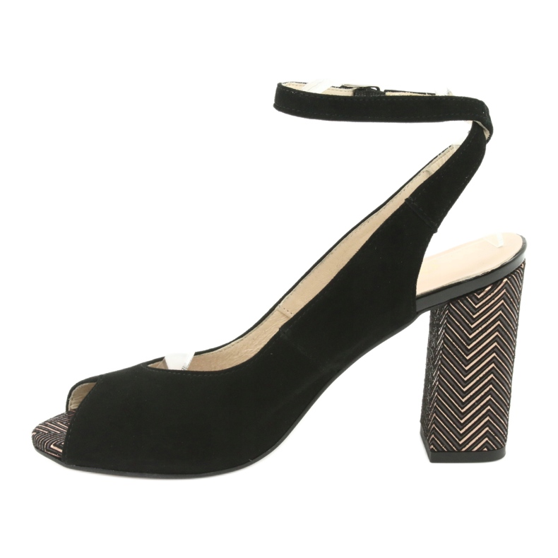 Gamis Kvinnors svarta lädersandaler svarta 3930 2