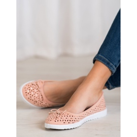 SHELOVET Openwork Ballerina Med En Rosett brun 2