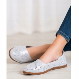 VINCEZA Brocade Slipons grå 1