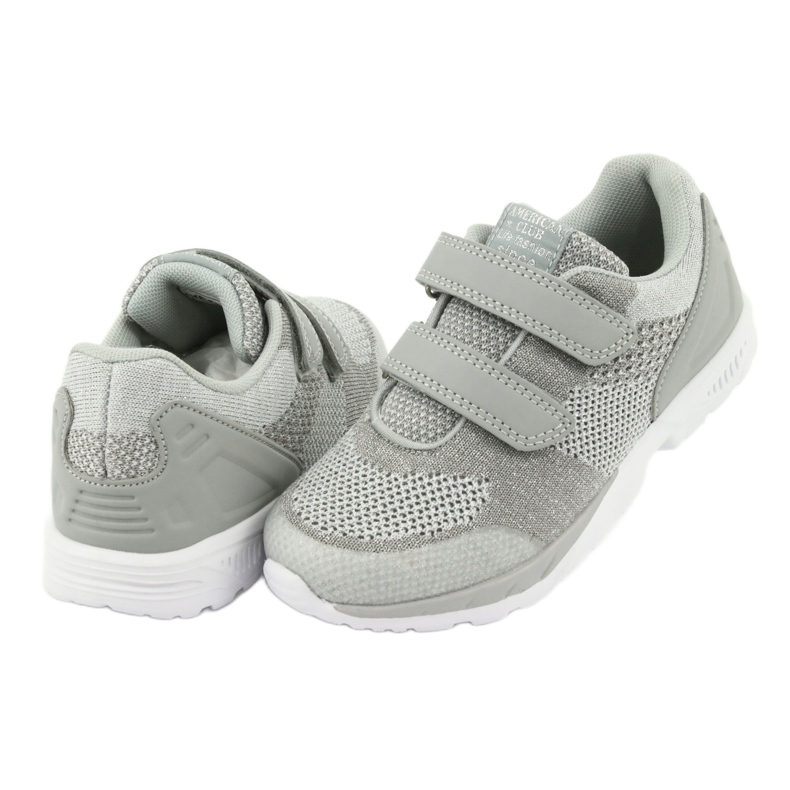 ADI flickor sport American Club ES16 silvergrå 4