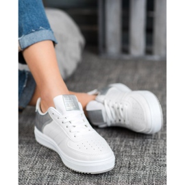 SHELOVET Snygga skor på plattformen vit grå 1