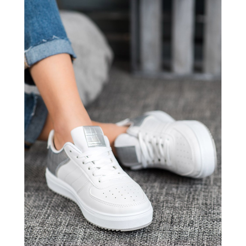 SHELOVET Snygga skor på plattformen vit grå 1