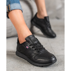 SHELOVET Knutna skor i ekoläder svart 2