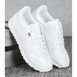 SHELOVET Knutna skor i ekoläder vit 2