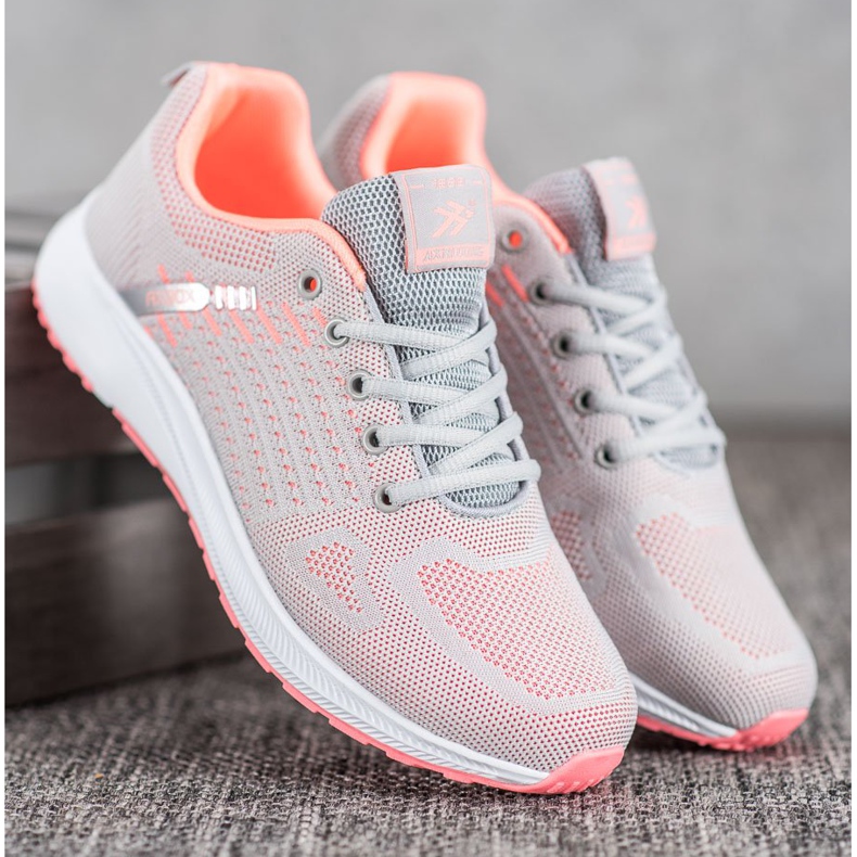 Ax Boxing Bekväma Openwork -sportskor orange grå 1