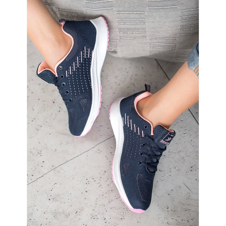 Ax Boxing Bekväma Openwork -sportskor blå 1