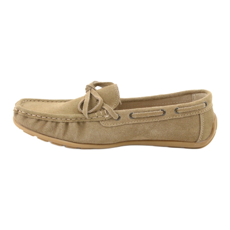 American Club JK08 loafers i läder för kvinnor beige 2