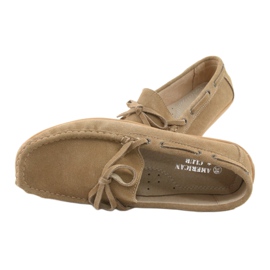 American Club JK08 loafers i läder för kvinnor beige 6