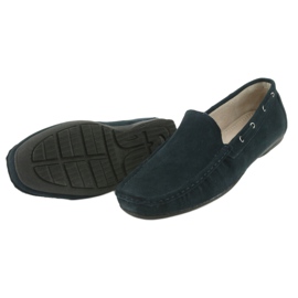 American Club Lädermockasiner. Suede Navy Blue American JK02 blå 5