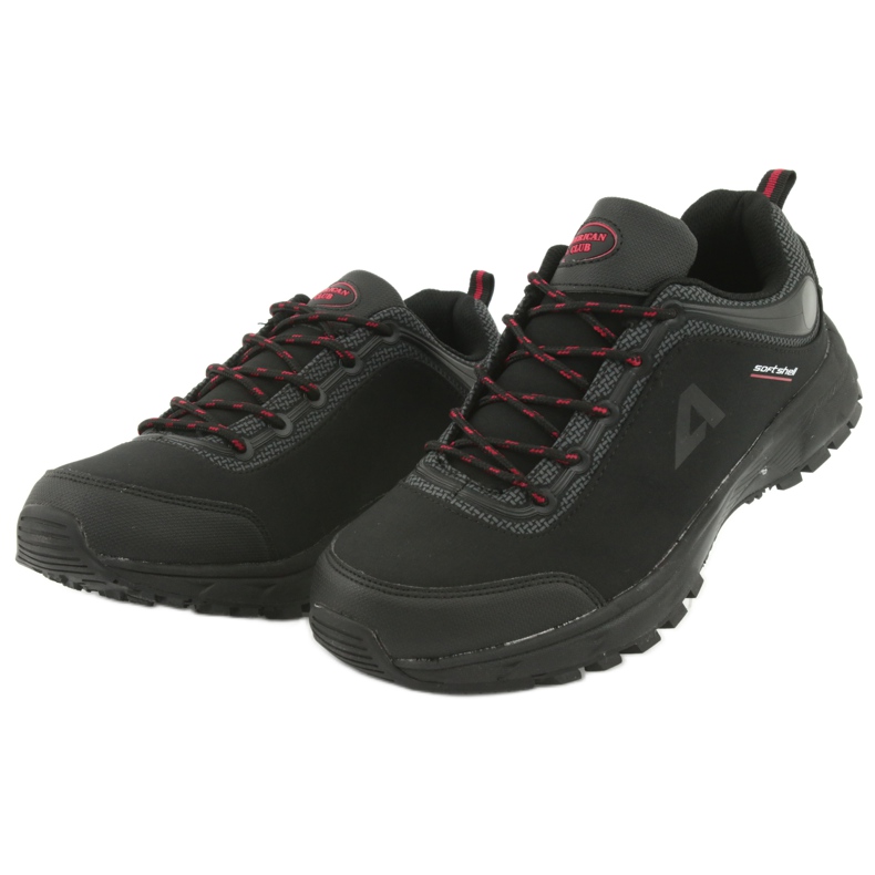 American Club HL02 vattentäta softshell sportskor svart röd grå 3