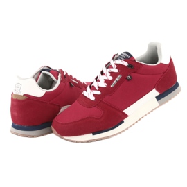 American Club RH12 lätta sneakers vit brun röd 4