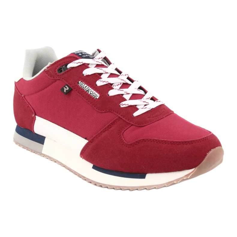 American Club RH12 lätta sneakers vit brun röd 1