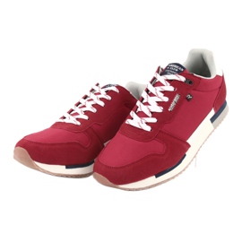 American Club RH12 lätta sneakers vit brun röd 3
