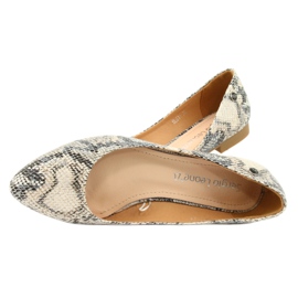 Sergio Leone BL611 ballerinor med djurmönster brun grå 5
