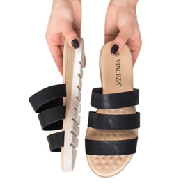 Svarta VINCEZA tofflor 1