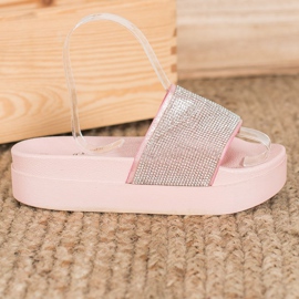 SHELOVET Tofflor På Plattformen rosa 1